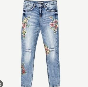 Zara Floral Jeans